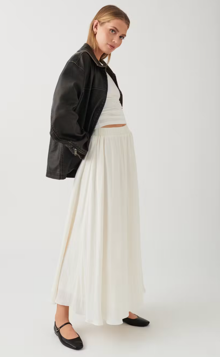 GINA TRICOT langer Rock Creme