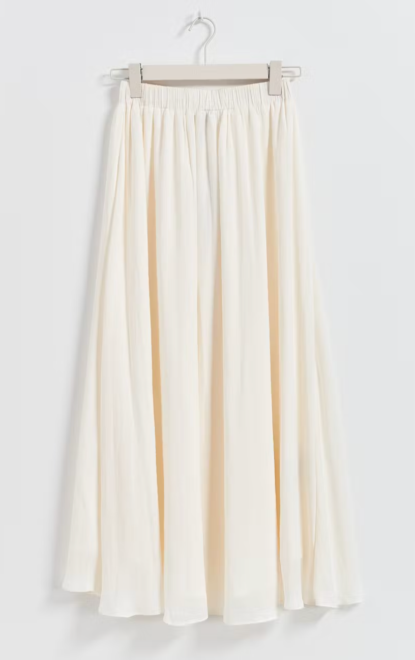 GINA TRICOT langer Rock Creme
