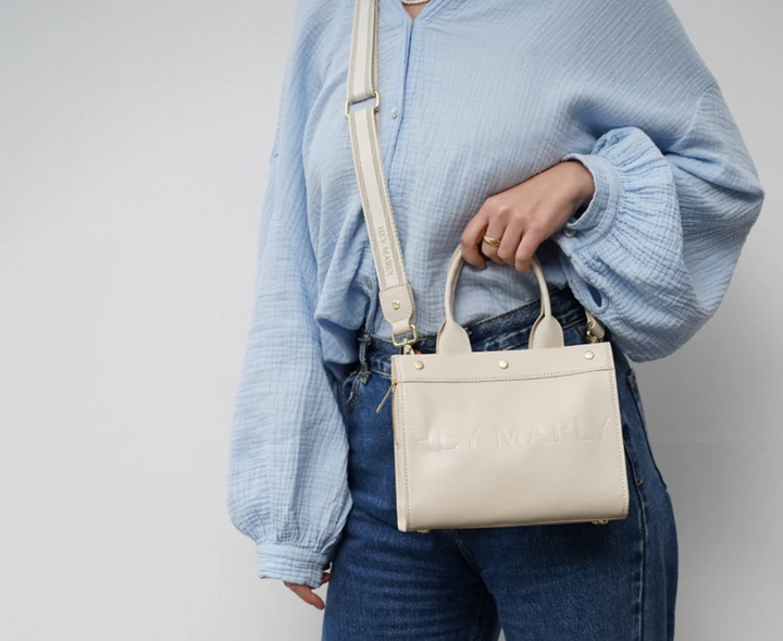 HEY MARLY Tasche Mini Classy Signature Bag Farbe Creme