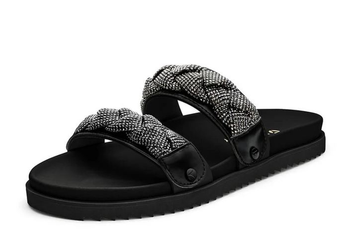 HEY MARLY Topping für Sandale Braided Glitter, Farbe Schwarz