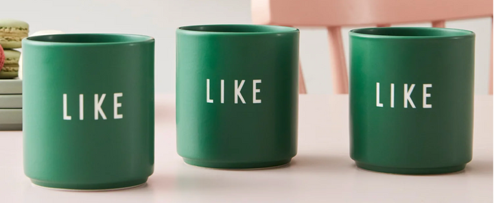 DESIGN LETTERS, Tasse, Like, Grün