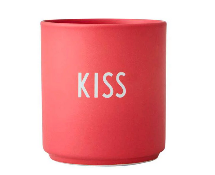 DESIGN LETTERS, Tasse, Kiss, Rot