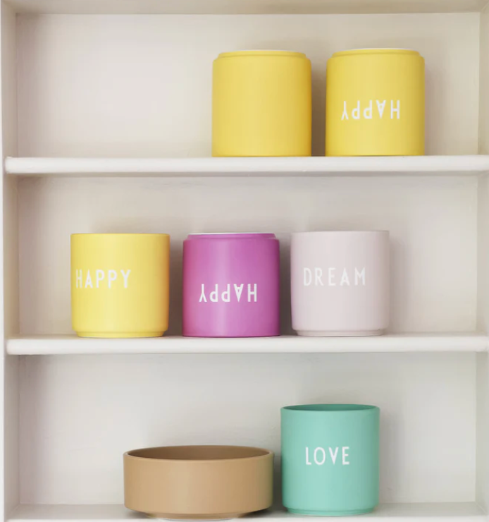 DESIGN LETTERS, Tasse, Happy, Magenta