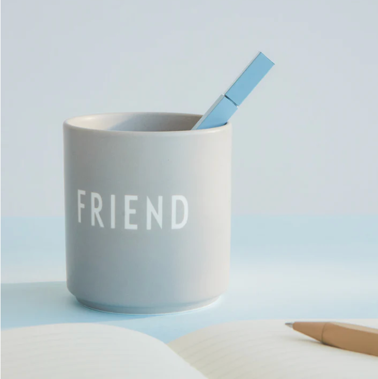 DESIGN LETTERS, Tasse, Friend, Hellgrau