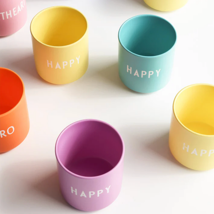 DESIGN LETTERS, Tasse, Happy, Blau