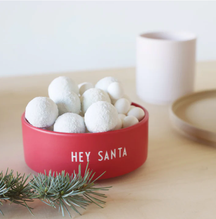DESIGN LETTERS, Snackschüssel, Hey Santa, Rot