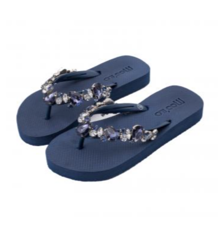MOO'ILO Schuhe Flipis, NAVY-NAVY mit Neopren Clutch
