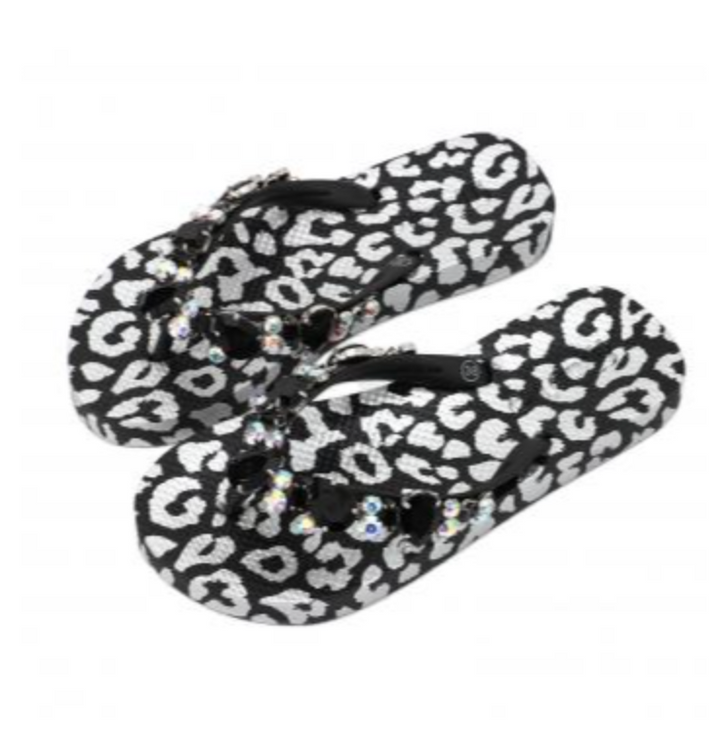 MOO'ILO Schuhe Flipis, Leo Schwarz/Silber