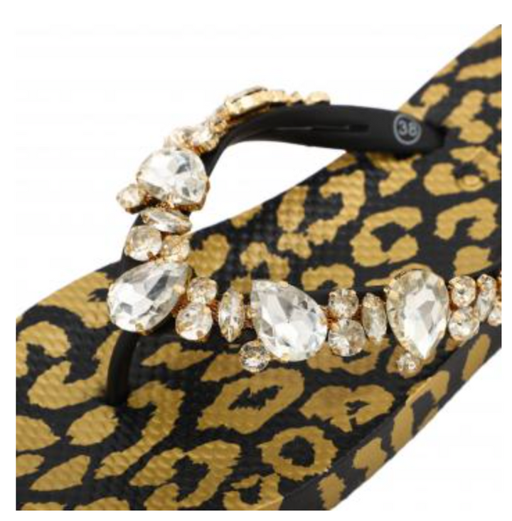 MOO'ILO Schuhe Flipis, Leo Schwarz/Gold