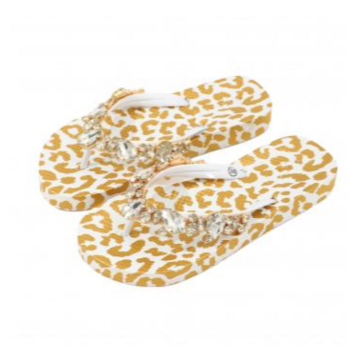 MOO'ILO Schuhe Flipis, Leo Weiß/Gold