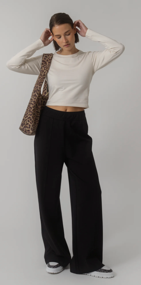 OH APRIL Velah Wide Leg Trousers Farbe Schwarz