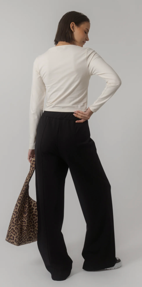 OH APRIL Velah Wide Leg Trousers Farbe Schwarz