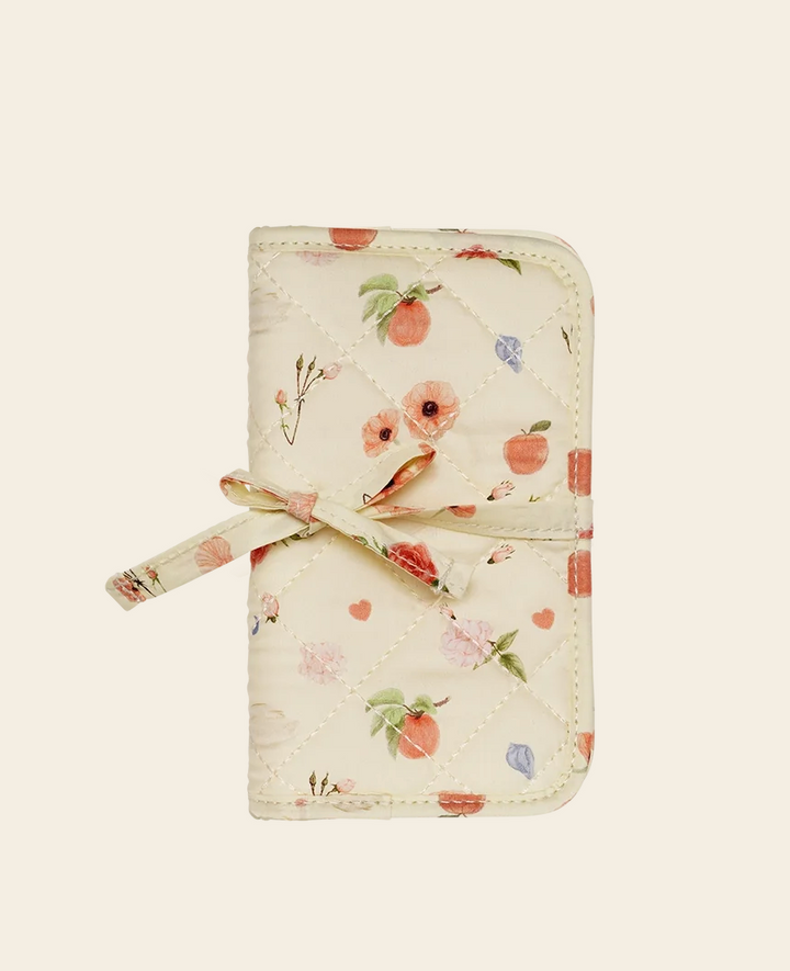 MAANESTEN Schmuckclutch, Rosen, Beige
