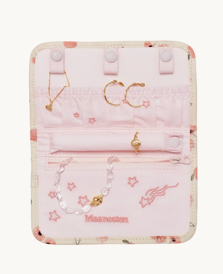 MAANESTEN Schmuckclutch, Rosen, Beige