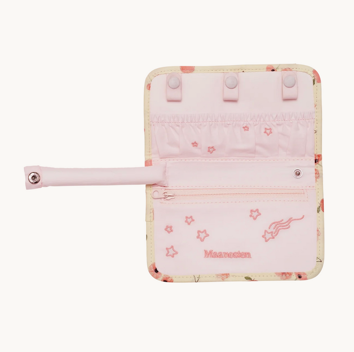MAANESTEN Schmuckclutch, Rosen, Beige