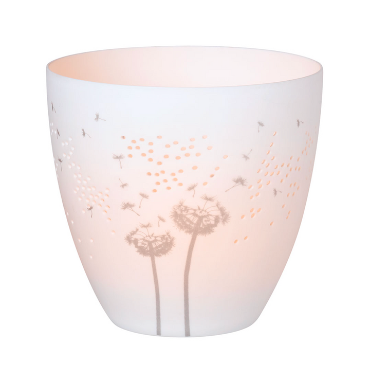 Räder, Windlicht, Pusteblume