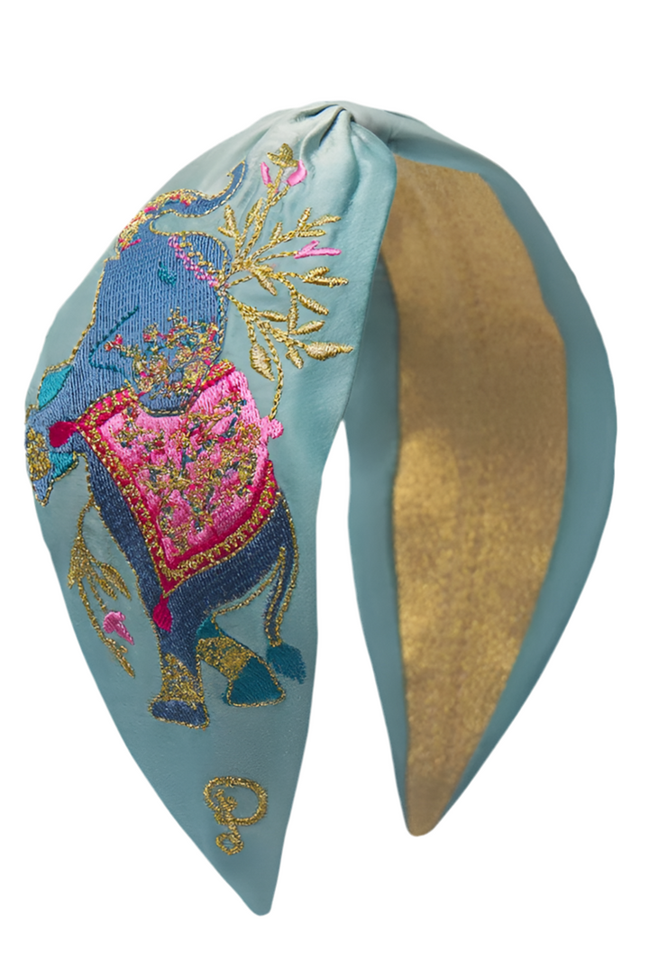 POWDER Haarreif Satin mit gesticktem Elefant
