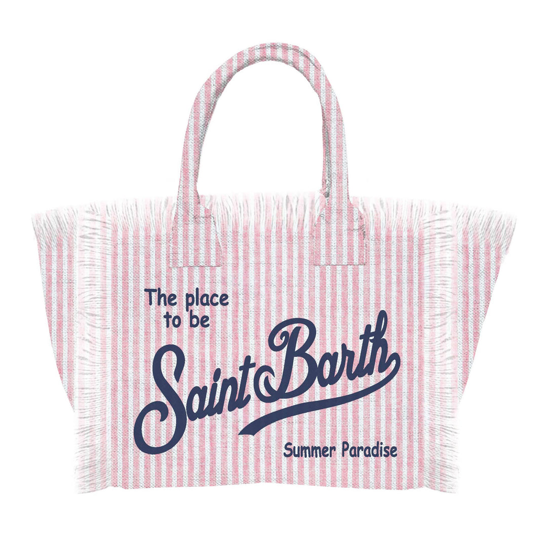 MC2 SAINT BARTH Tasche Colette, Farbe Rosa Weiß gestreift