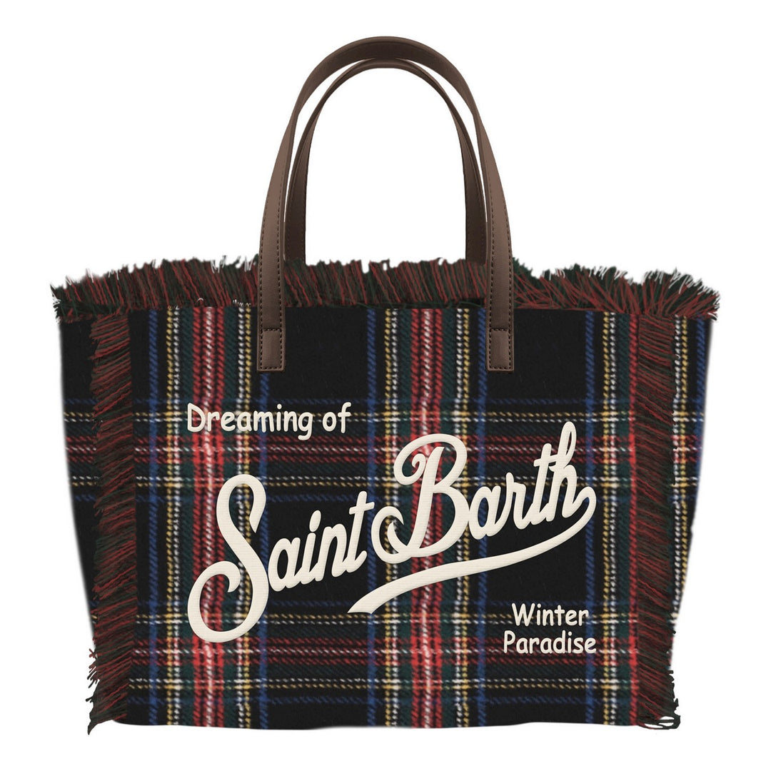 MC2 SAINT BARTH Tasche Colette Tartan Wool Rot/Grün/Blau