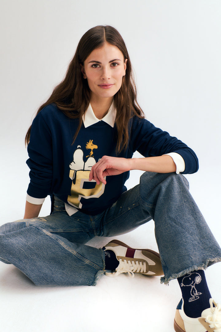CODELLO Sweatshirt Peanuts™ Snoopy, College Style, Farbe Navy