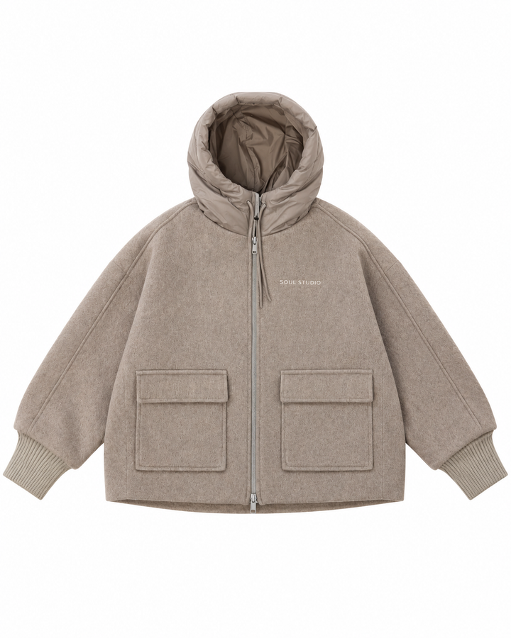 SMITH & SOUL Kapuzenjacke, Farbe Oatmilk / Hellbeige