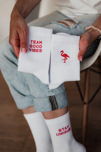 MDMD x KARINS SCHWESTER Socken Flamingo TEAM GOOD VIBES