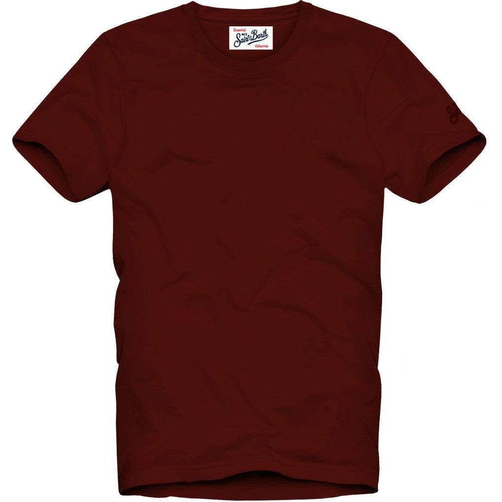 MC2 Saint Barth  Basic T-Shirt, Farbe Bordeaux/Burgunderrot