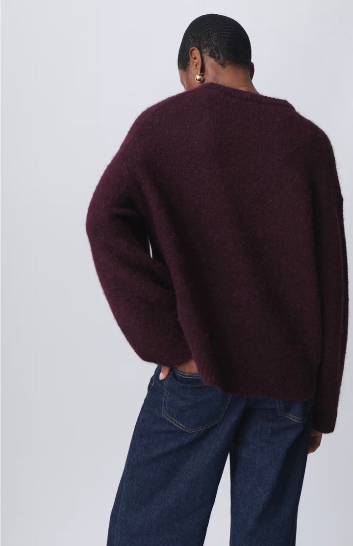 GINA TRICOT Pullover Weinrot