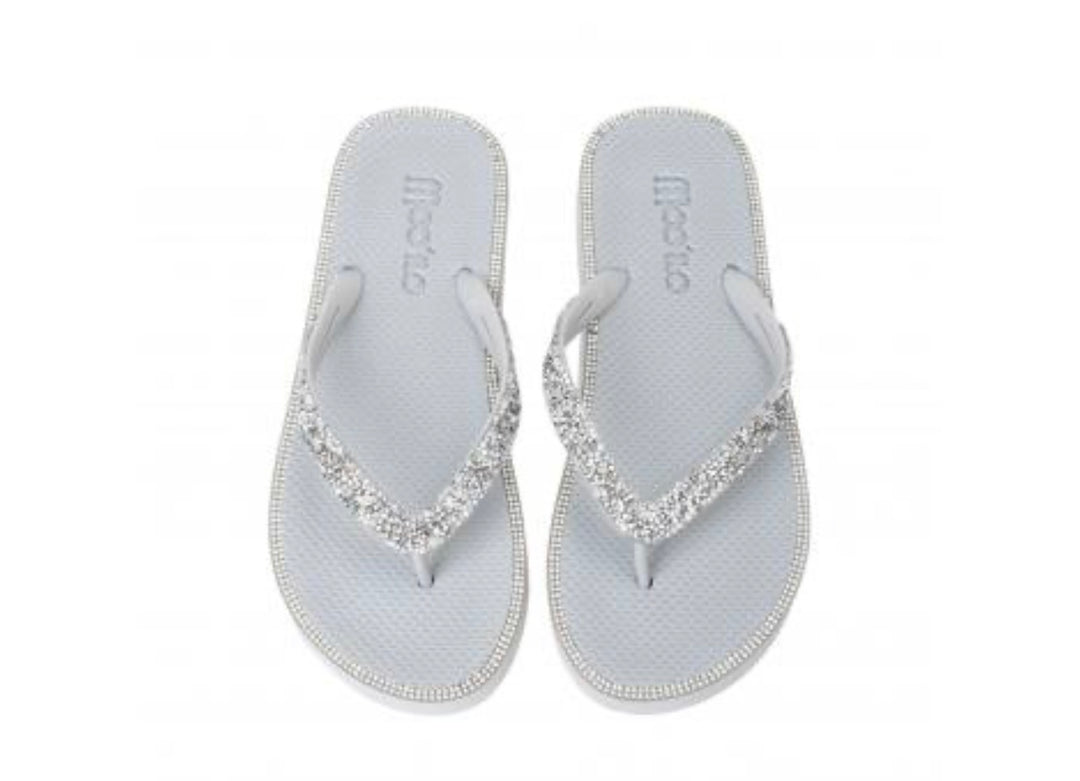 MOO'ILO Schuhe Flipis, Glitzerstreifen, SILBER