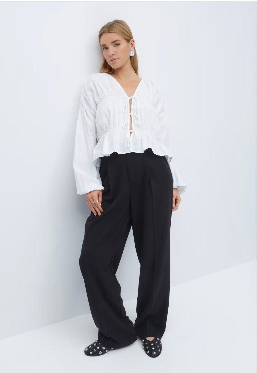 GINA TRICOT weite Hose, Schwarz