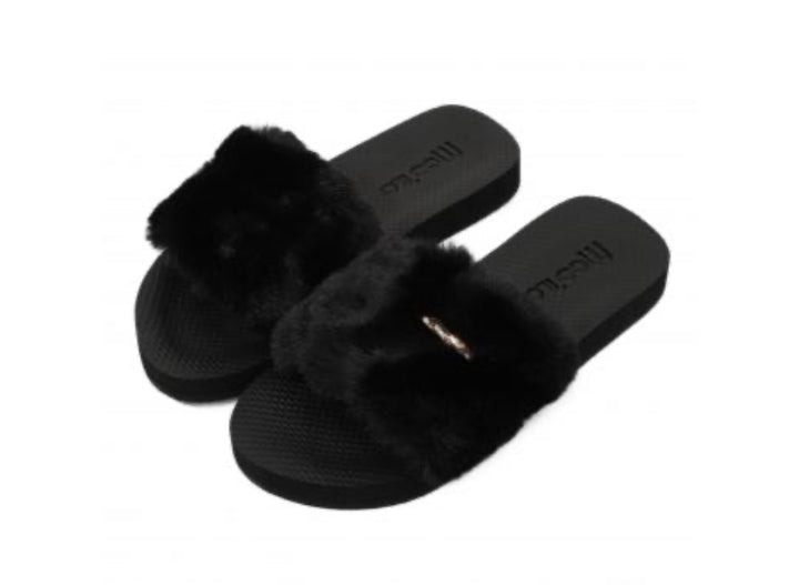 MOO ILO Schuhe Flipis Flausch Edition, Farbe Schwarz