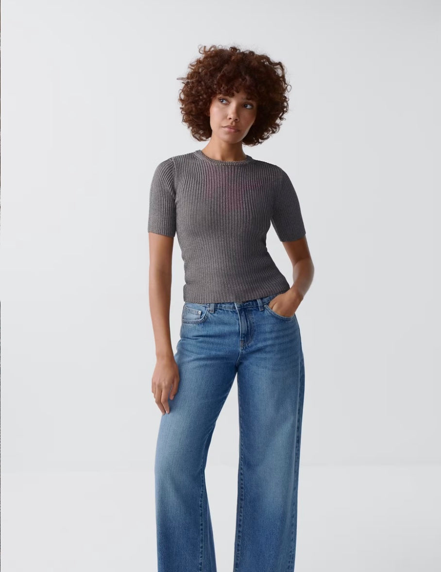 GINA TRICOT Basic T-Shirt Metallic