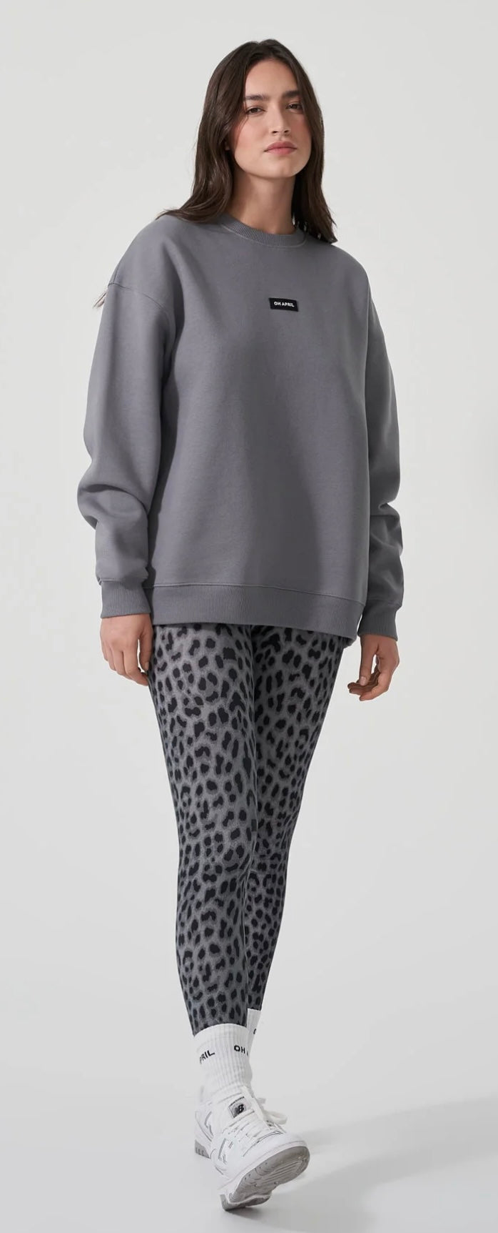 OH APRIL Oversized Sweater Dunkelgrau