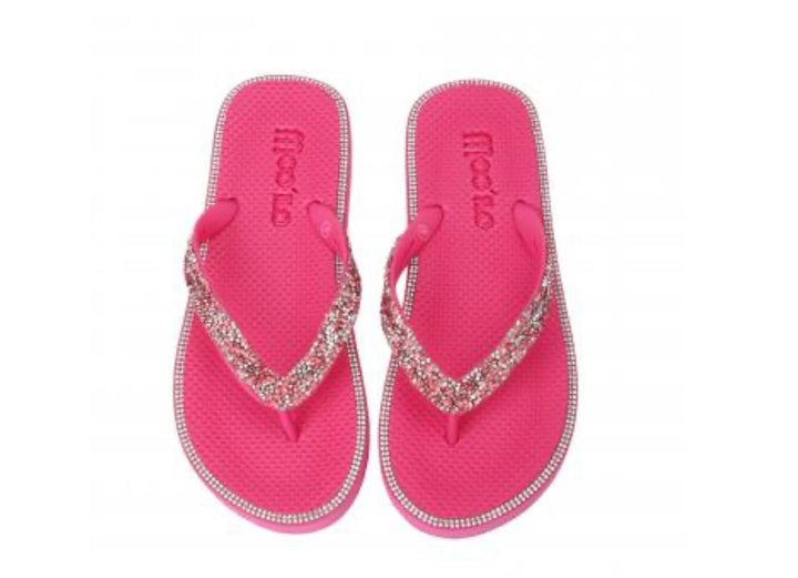 MOO'ILO Schuhe Flipis, Glitzerstreifen, PINK