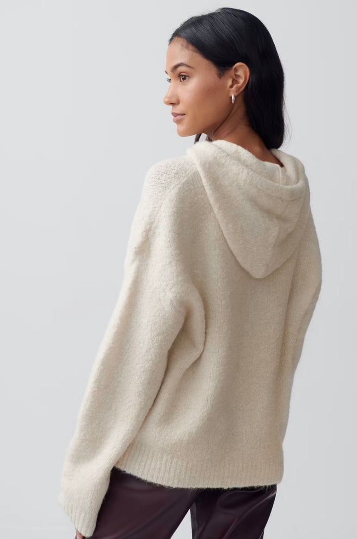 GINA TRICOT Knitted Hoodie Beige