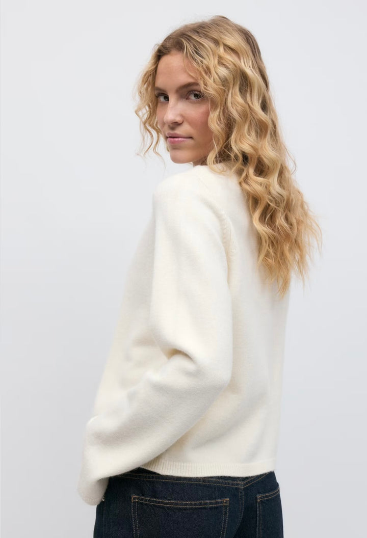 GINA TRICOT Cardigan mit einem Knopf, Creme