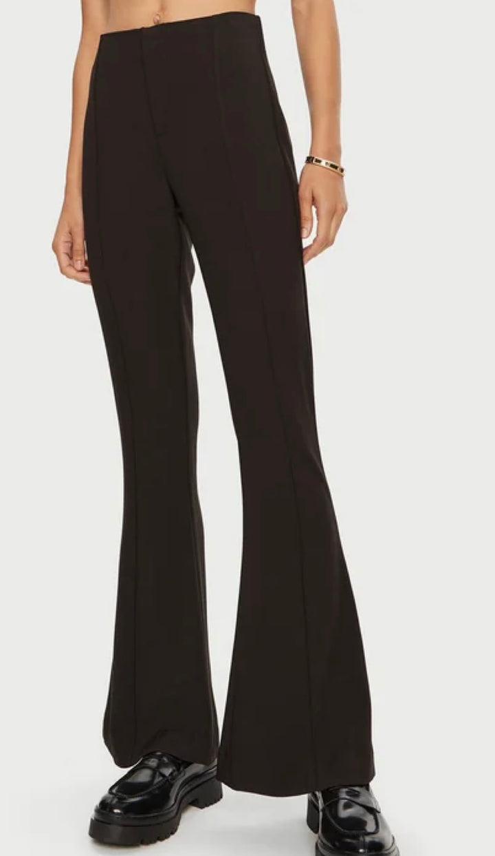 GINA TRICOT Bootcut Hose, Schwarz