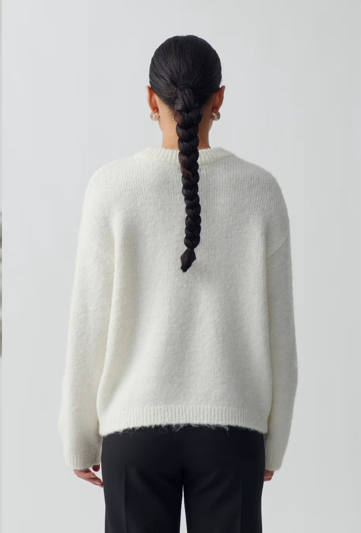 GINA TRICOT Pullover Boxy, Weiß