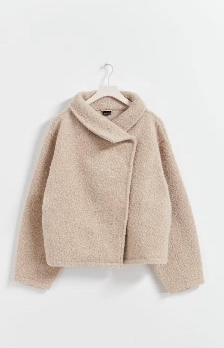 GINA TRICOT Teddyjacke, Beige