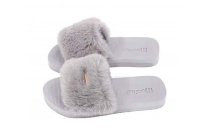 MOO ILO Schuhe Flipis Flausch Edition, Farbe Stone
