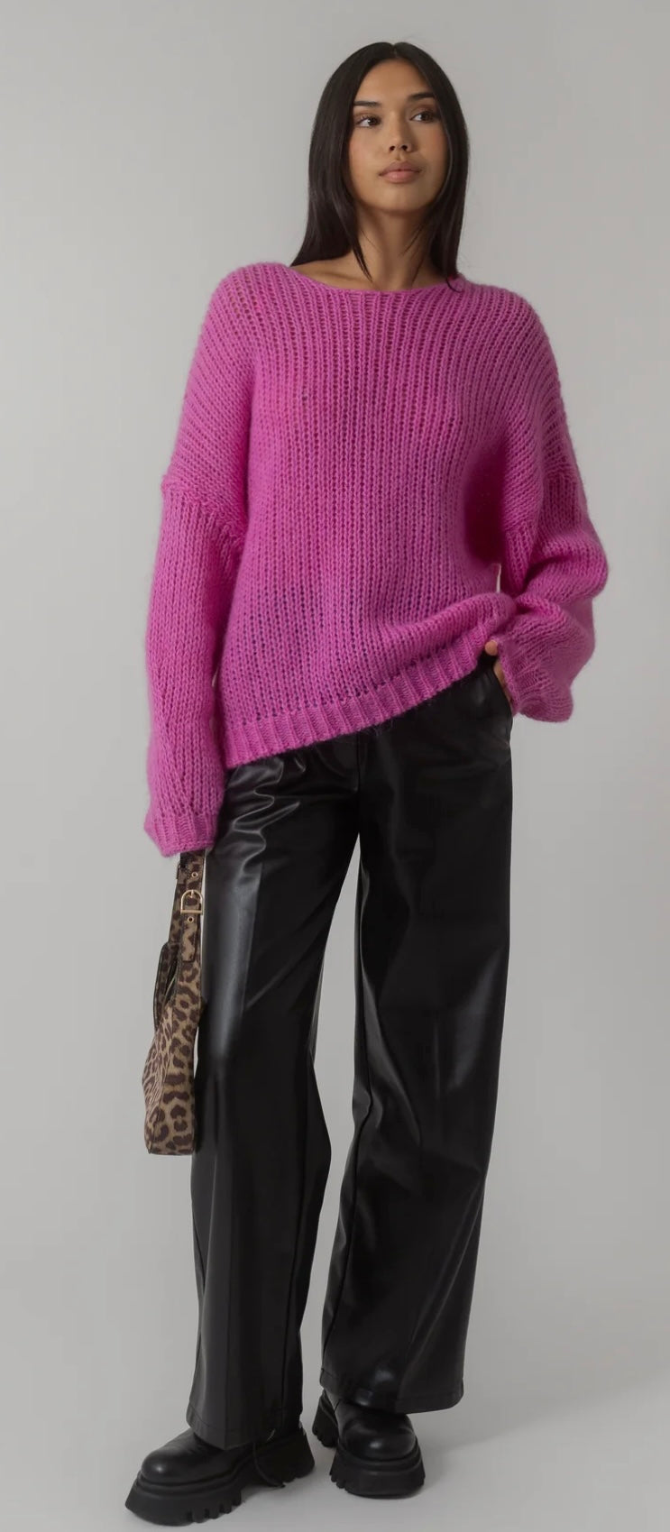OH APRIL Safa Chunky Strickpullover Pink