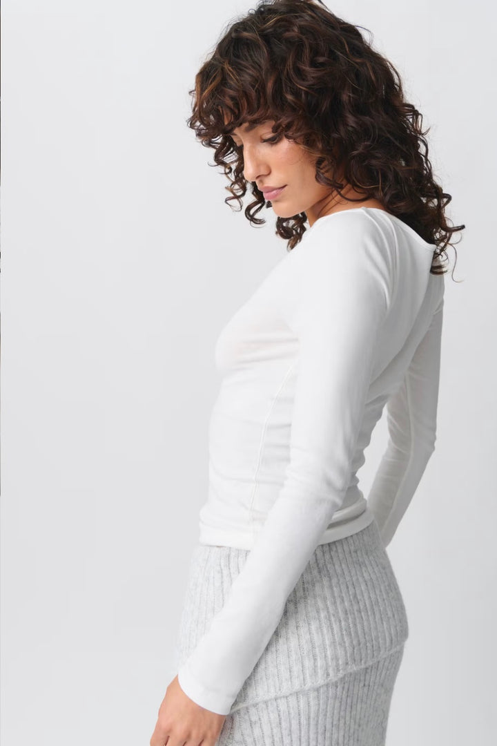 GINA TRICOT Basic Long Sleeve Offwhite