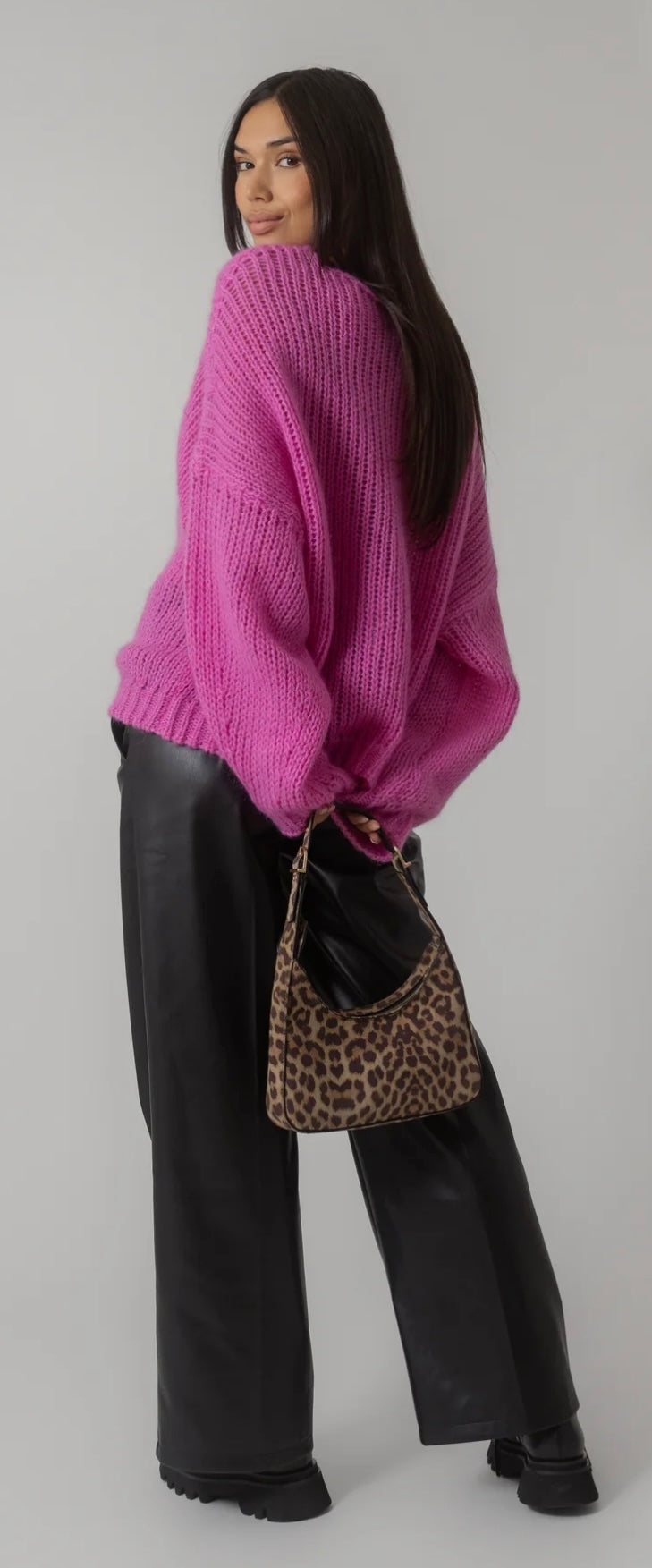 OH APRIL Safa Chunky Strickpullover Pink