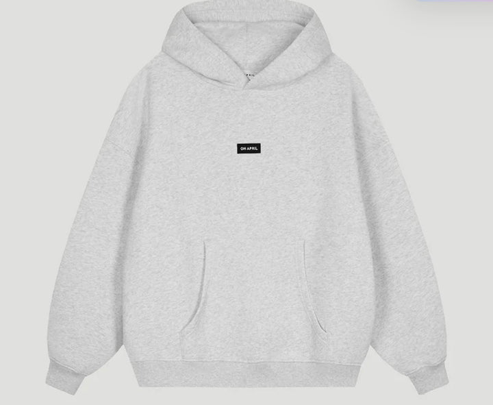 OH APRIL Oversized Hoodie Hellgrau
