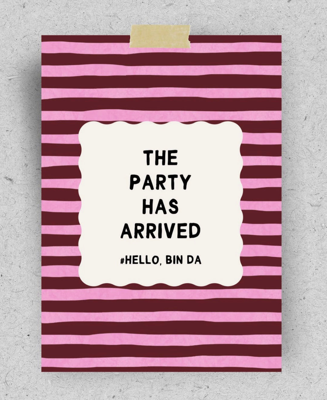 POSTKARTE The party has arrived