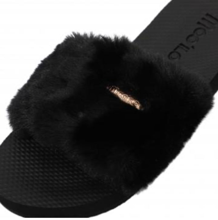 MOO ILO Schuhe Flipis Flausch Edition, Farbe Schwarz