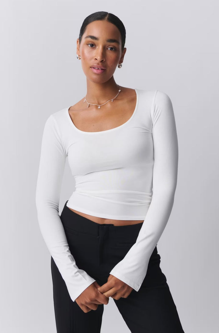 GINA TRICOT Long Sleeve, Offwhite