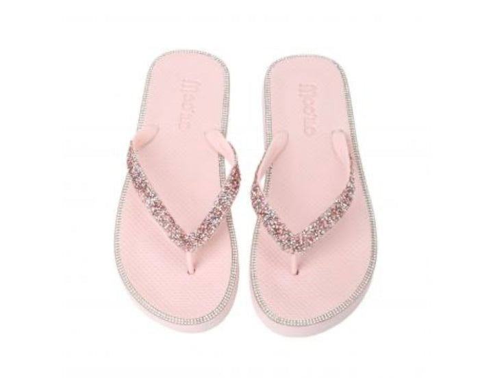MOO'ILO Schuhe Flipis, Glitzerstreifen, ROSÉ