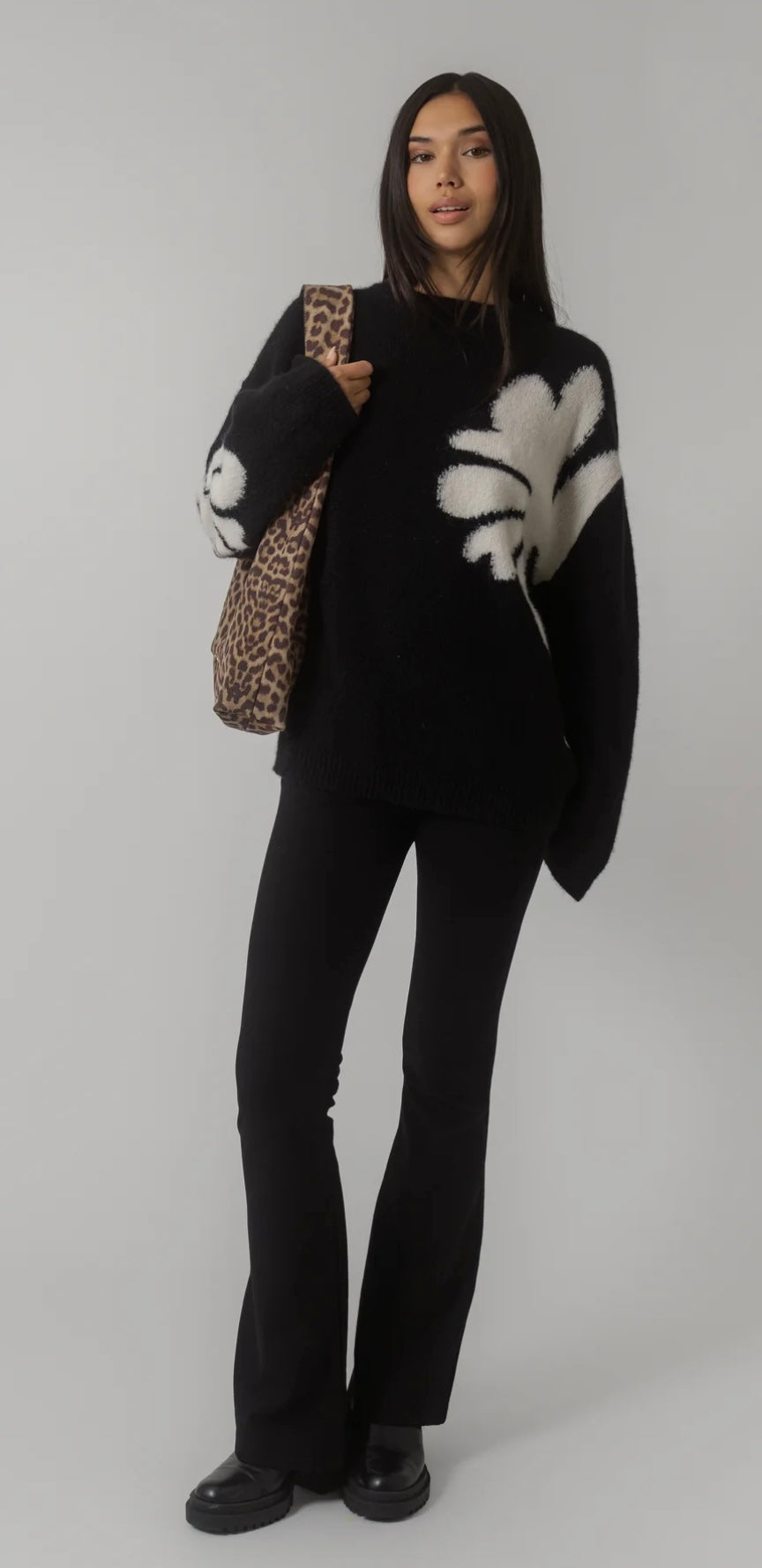OH APRIL Edina Jumper Schwarz/Weiß