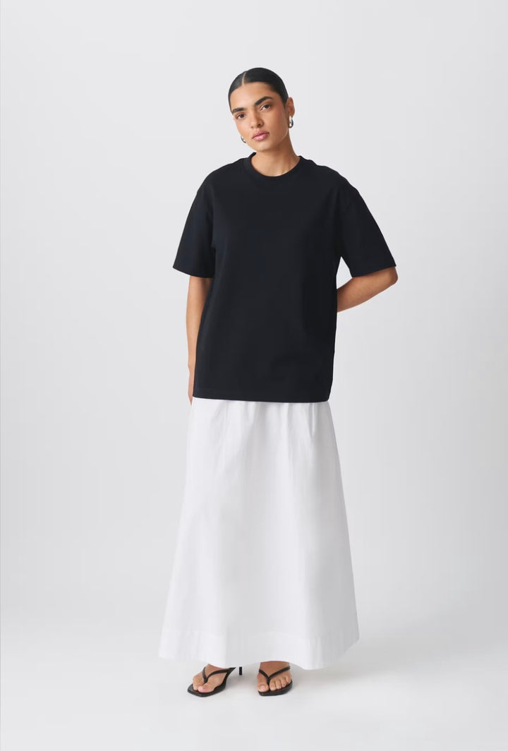 GINA TRICOT Basic oversized T-Shirt, Schwarz